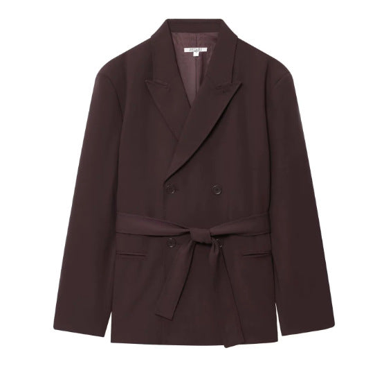 Belted Blazer & Wide-Leg Trousers