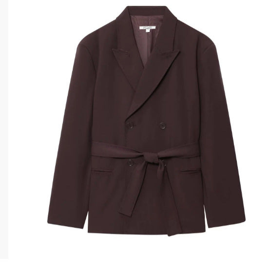 Belted Blazer & Wide-Leg Trousers