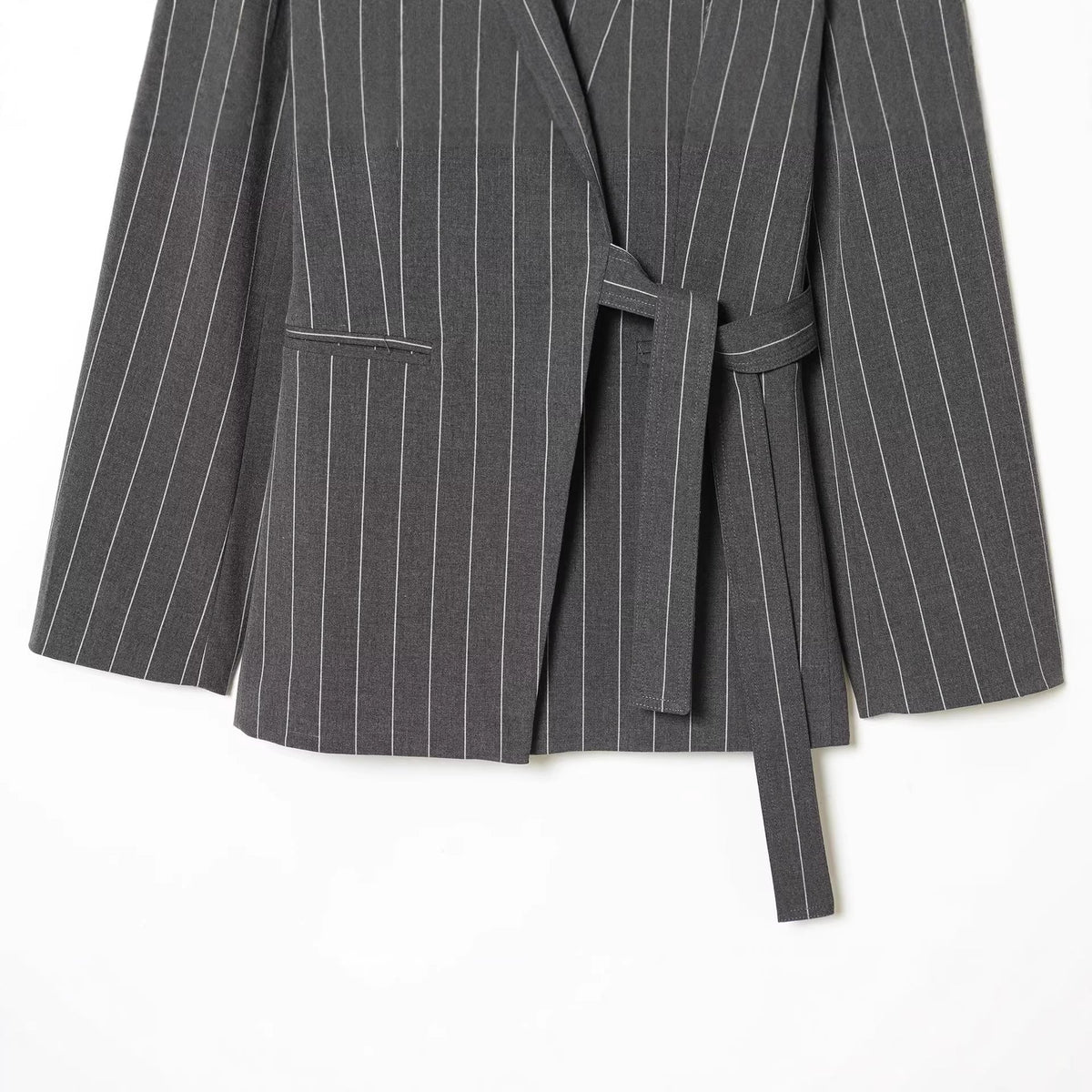 Wrap Blazer & Wide-Leg Trousers